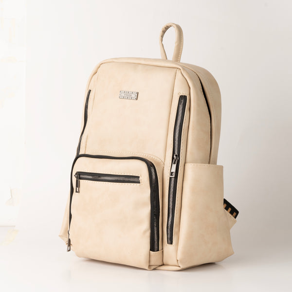 Bronza Beige Backpack Bag