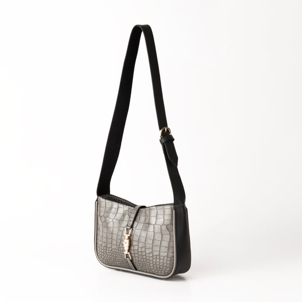 Madame Croco Grey Bag