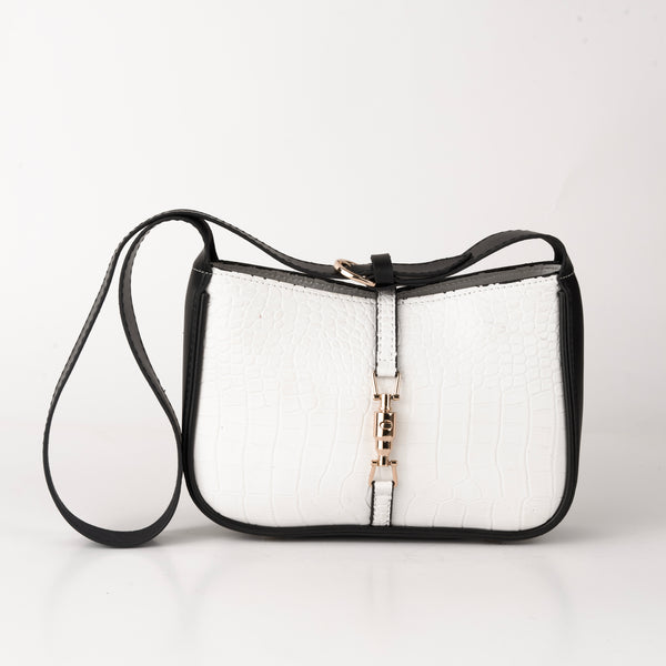Madame Croco White Bag