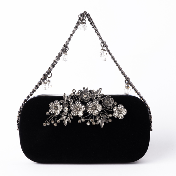 Velvet Black Clutch