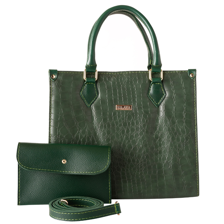 Crocello Olive Green Tote Bag ( 3 PCS SET ) – Silaya