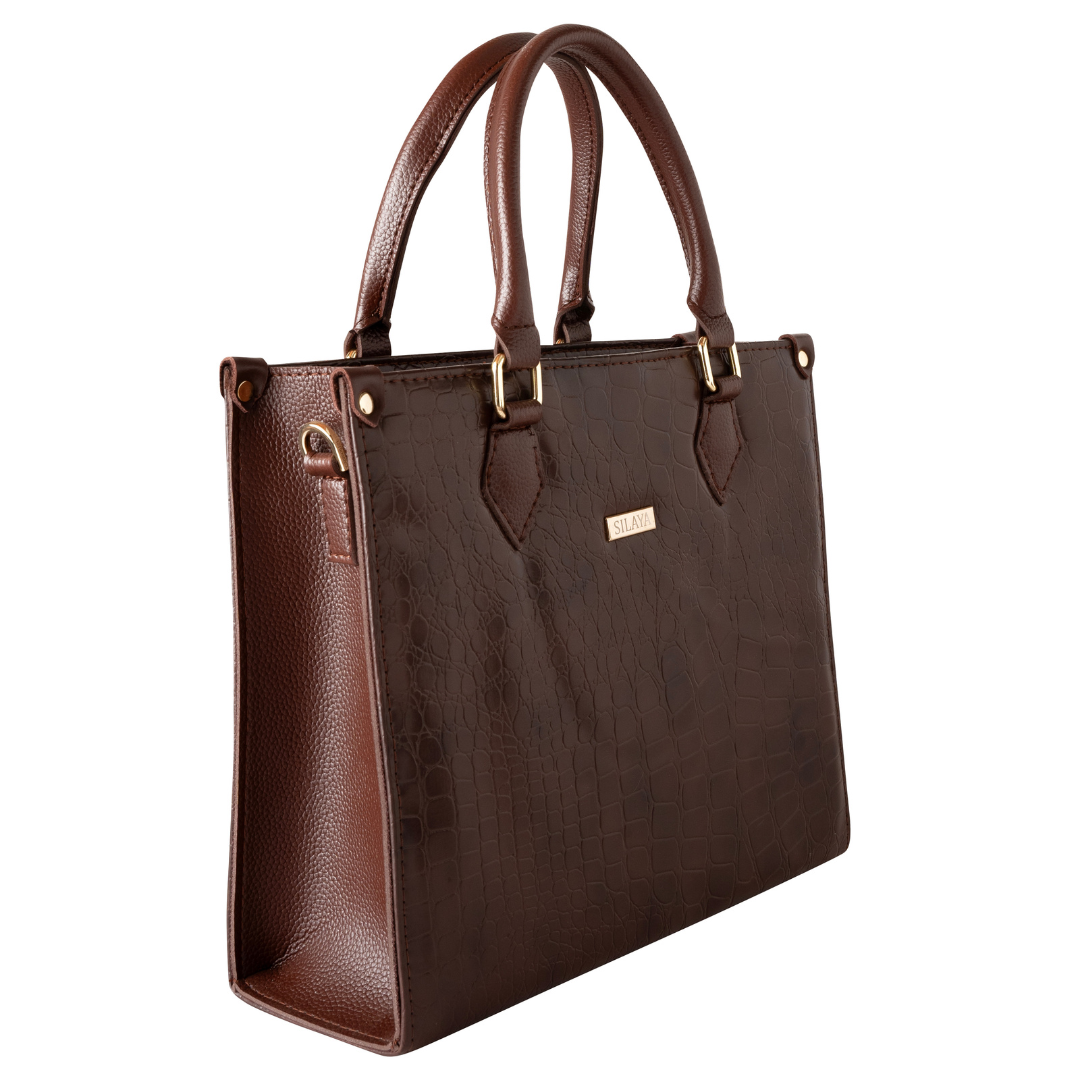 Crocello Brown Tote Bag ( 3 PCS SET ) – Silaya