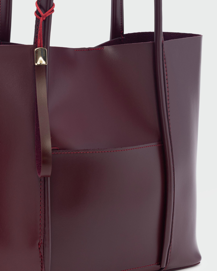 Pebbled Maroon Shoulder Bag – Silaya